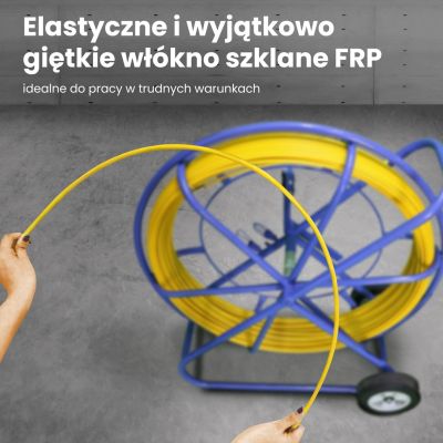 6. Extralink Pilot Cable Puller Pilot 13mm 300m FRP Fiberglass, Diameter 13mm, Length 300m, Yellow
