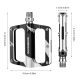 2. Rockbros K306-BK MTB Aluminum Bicycle Pedals - Black