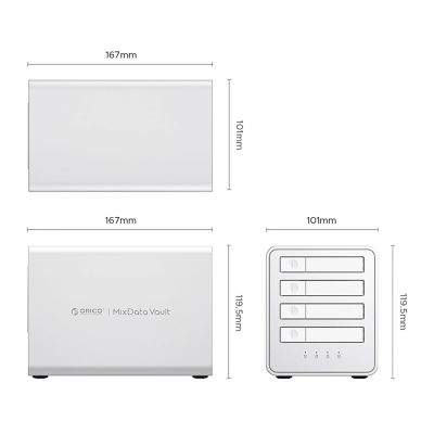 2. Orico 8848RC3 DAS Series 4-bay 2.5" HDD/SSD Disk Array - White