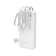 Wozinsky W11-W 10000mAh 10W Powerbank with Built-in Cables and Flashlight - White
