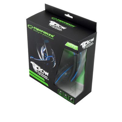 8. ESPERANZA HEADPHONES WITH MICROPHONE FOR GAMERS CROW BLUE EGH330B