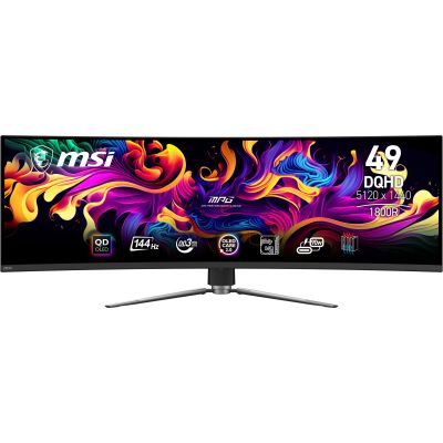 4. MSI MPG 491CQP QD-OLED Computer Monitor 124.5 cm (49") 5120 x 1440 px Dual WQHD Black