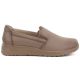 Women's leather slip-on wedge shoes, beige, Potocki JE19505