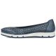 3. Rieker L3065-14 women's comfortable openwork blue ballet flats