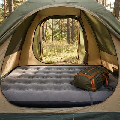 4. FLOCKED MATTRESS 2-SEAT GRAY 191x137x22CM 24639