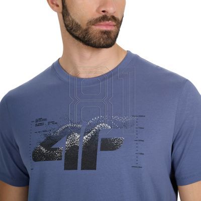 4. Men's T-shirt 4F M2359 denim 4FWAW25TTSHM2359 32S