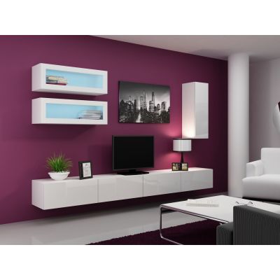 12. TV cabinet VIGO '140' 30/140/40 white/white gloss