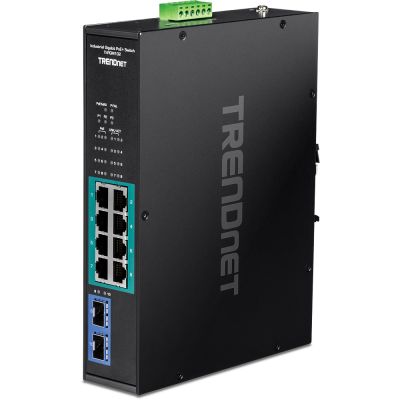 7. TRENDnet 10-Port Industrial Switch. Gbit PoE+ DIN Rail Switch -20/+65°C