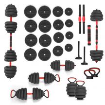 HMS SGN140 6-in-1 weight set (barbell, dumbbells and kettlebell) 40kg