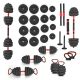 HMS SGN140 6-in-1 weight set (barbell, dumbbells and kettlebell) 40kg