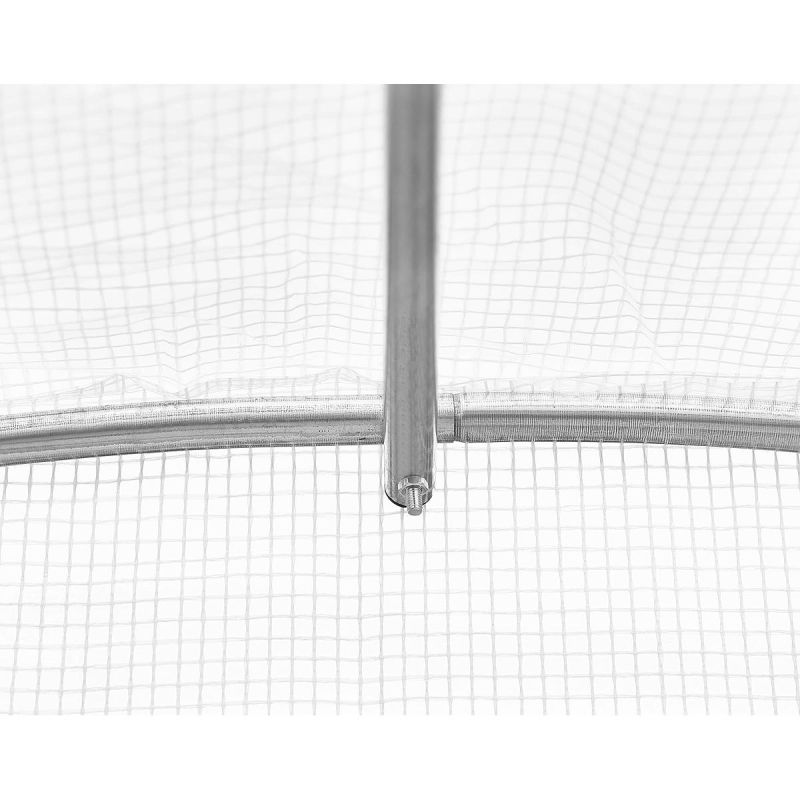 13. GREENHOUSE GARDEN TUNNEL 200x200x200CM PE STRUCTURE WHITE STEEL