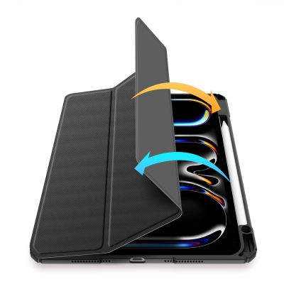 8. Dux Ducis Toby case with flap and stand for iPad Pro 11" 2024 - black