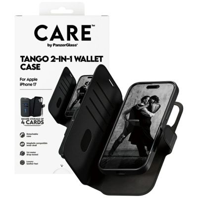 4. CARE by PanzerGlass Feature Tango 2in1 Wallet Case MagSafe for iPhone 17 - Black