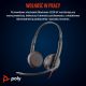136. POLY Blackwire 3225 Stereo USB-C Headset + 3.5mm Plug + USB-C/A Adapter