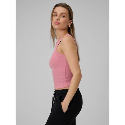 4. Women's slim ribbed knit top 4F 4FRAW25TSLEF310-56S