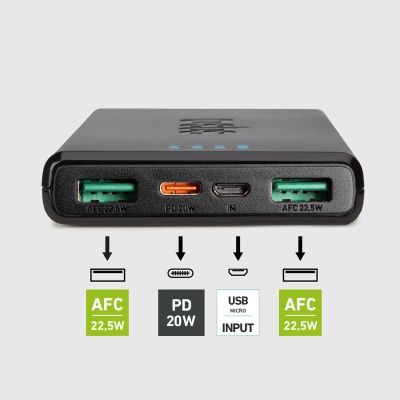 11. Powerbank SBS TTBB10000FASTPD20K 10000 mAh 20W with Power Delivery - black