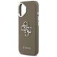 6. Guess Grained Big 4G Classic Logo iPhone 17 Case - Brown