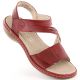 9. Rieker W RKR685 comfortable leather sandals red