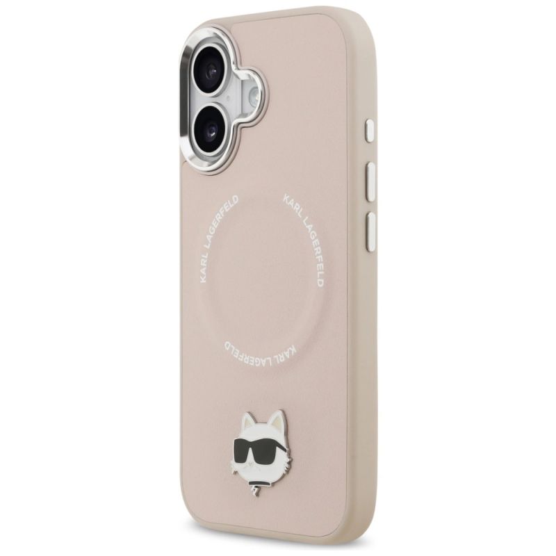 2. Karl Lagerfeld Choupette Pin MagSafe Case for iPhone 17 - Pink