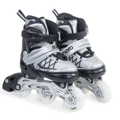 33. ROLLER SKATES-ROLLER SKATES-ICE SKATING 4IN1 ENERO PRO LED 26-29 GRAY