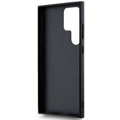 6. DKNY Leather Mono Stripe & Metal Logo case for Samsung Galaxy S24 Ultra - black