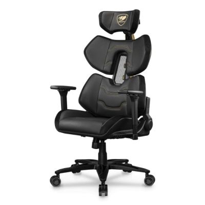 8. COUGAR Terminator Elite Gold Gaming Chair Upholstered Seat Black, Gold