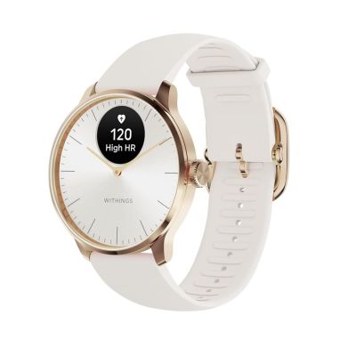4. Withings Scanwatch Light - a watch with ECG function, heart rate and SPO2 measurement, as well as physical activity and sleep tracking (37mm, rose gold-sand)
