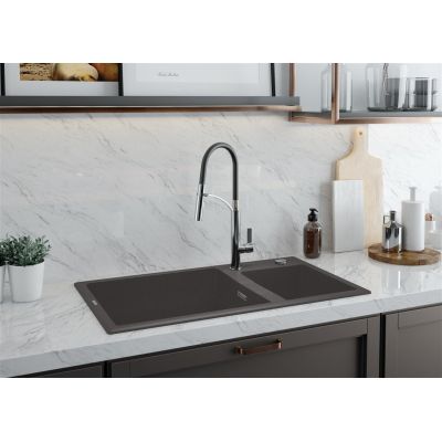 3. Deante Eridan 2-bowl sink without drainer - anthracite ZQE_T20B