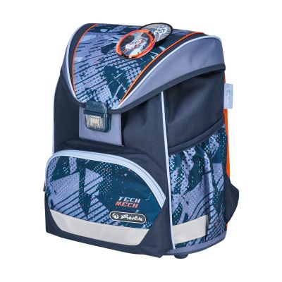4. Herlitz UltraLight Plus TechMech School Backpack Set Boy Polyester Blue, Orange