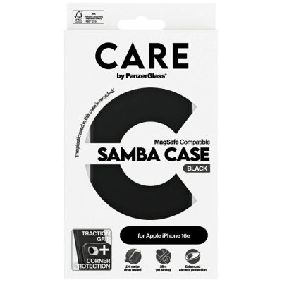 3. CARE by PanzerGlass Fashion MagSafe iPhone 16e Case - Black