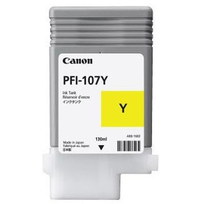 Canon yellow ink PFI-107Y=PFI107Y=CF6708B001AA, 130 ml.