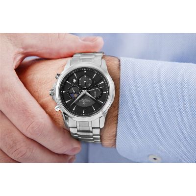 4. Giewont Chronograph Sapphire Silver Men's Watch GW9460-B2