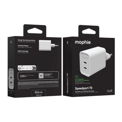 8. mophie Speedport 70 Universal White AC Fast Charging Internal
