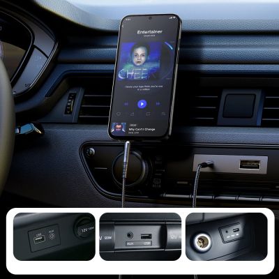 12. Joyroom stereo audio cable AUX 3.5 mm mini jack 1.2m black (SY-A08)