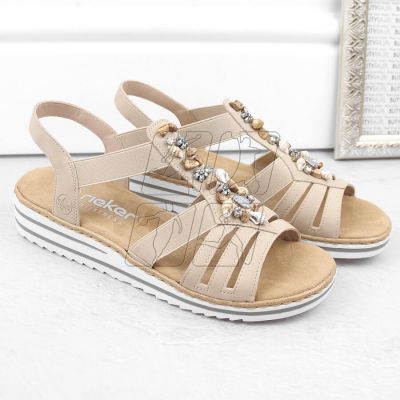 7. Comfortable Rieker W RKR680 beige sandals