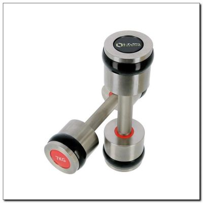 2. Chrome dumbbells 2x7kg silicone elements HMS HH07