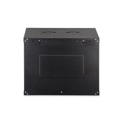 40. DYNAmic 19" 9U wall-mounted network cabinet 600x450, glass door, black, undivided, assembled, 60kg