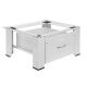 3. Maclean Washer/Dryer Stand with Drawer, Max Load 150kg, White, MC-117 W