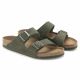 5. Birkenstock Arizona Vegan Microfaser Regular Women's-Men's Desert Dust Thyme Flip-Flops for Wide Feet Vegan (1024550)