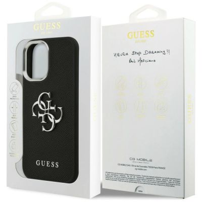 16. Guess Grained Big 4G Classic Logo case for iPhone 17 - black