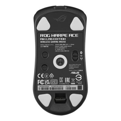 4. ASUS ROG Harpe Ace Aim Lab Edition Gaming Mouse Ambidextrous RF Wireless + Bluetooth + USB Type-A Optical 36000 DPI