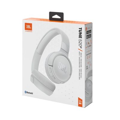 12. JBL TUNE 520 BT headphones (white, wireless, on-ear)