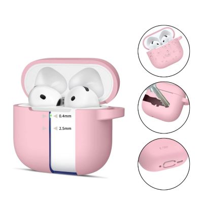 2. Tech-Protect Silicone Hook Case for AirPods 4 - Pink