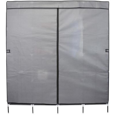 17. TEXTILE WARDROBE 168x45x172CM DARK GREY 45238