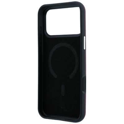 7. BMW Sign Deboss Quilted Metal Logo MagSafe Case for iPhone 18 Pro Max / 17 Pro Max - Burgundy