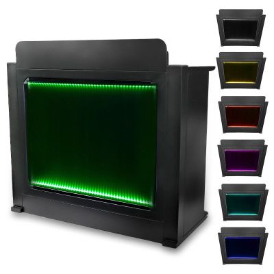 8. DJ BOOTH BK - DJ booth table, RGB LED backlit board, remote control, pens, cover