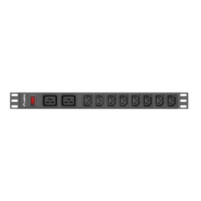 4. LANBERG 19" RACK POWER DISTRIBUTION UNIT PDU PDU-02I1908I-0200-C20-BK (1U, 16A, 2X C19, 8X IEC C13, 2M, C20 PLUG)