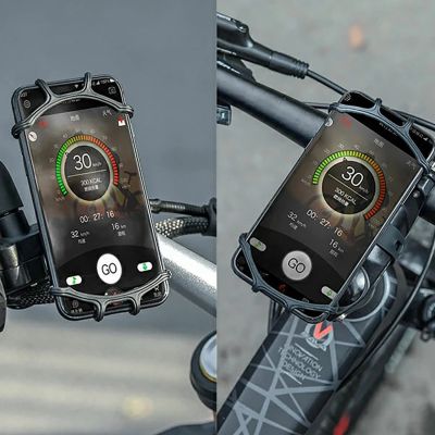 9. Rockbros LF436 Handlebar Clamp Phone Holder – Black