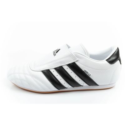 2. Adidas women's Taekwondo sports shoes white leather slip-on