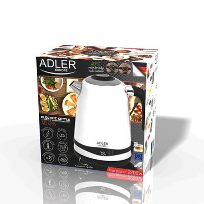20. Electric kettle with temperature regulation ADLER AD 1295w white